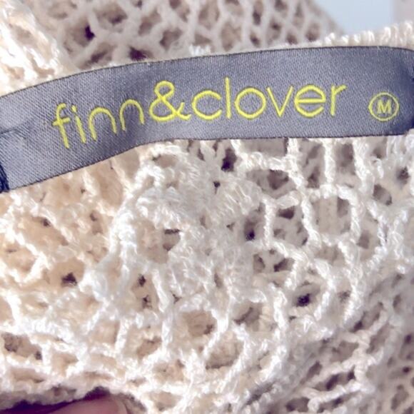 Anthropologie's Finn & Clover Cream Crochet Floral Tank Size Medium - Picture 5 of 5